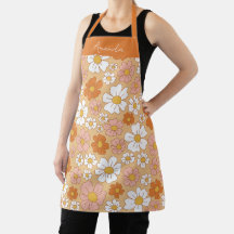 Orangefarbene Schürze