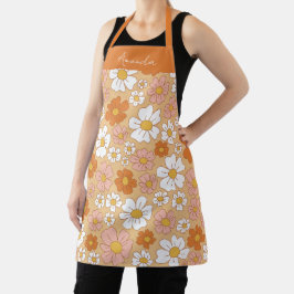 Orangefarbene Schürze