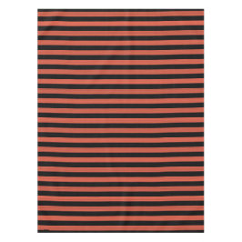 Orangefarbene schwarze Streifen Nahtloses Muster Tischdecke