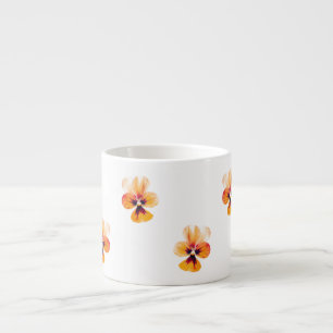 orangefarbene Stiefmütterchen Espressotasse