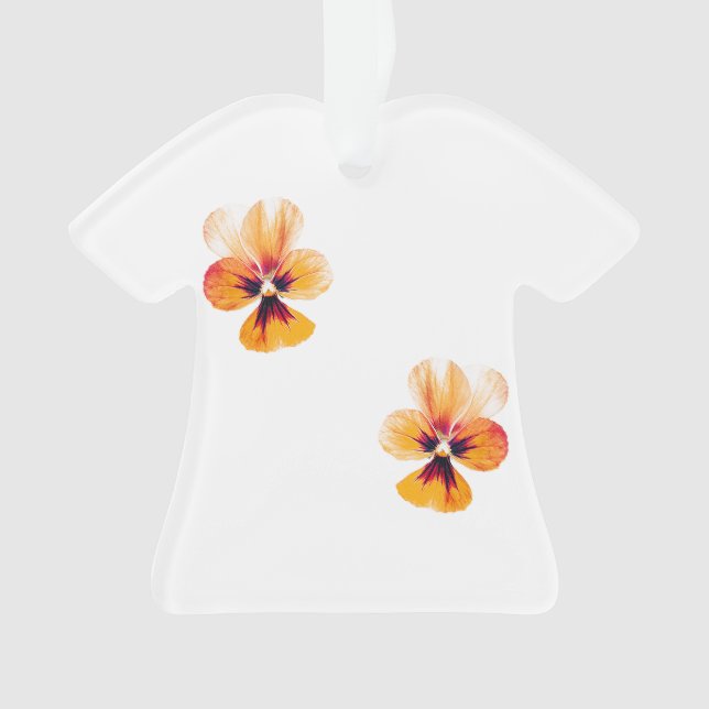 orangefarbene Stiefmütterchen Ornament (Vorderseite)