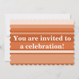 Orangefarbene Streifen Einladung