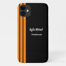 Orangefarbene Streifen schwarz