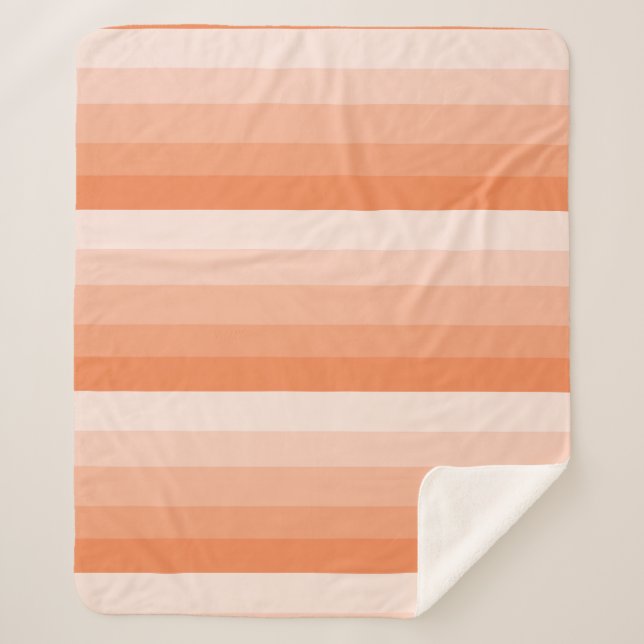 Orangefarbene Streifen Sherpadecke (Vorderseite)
