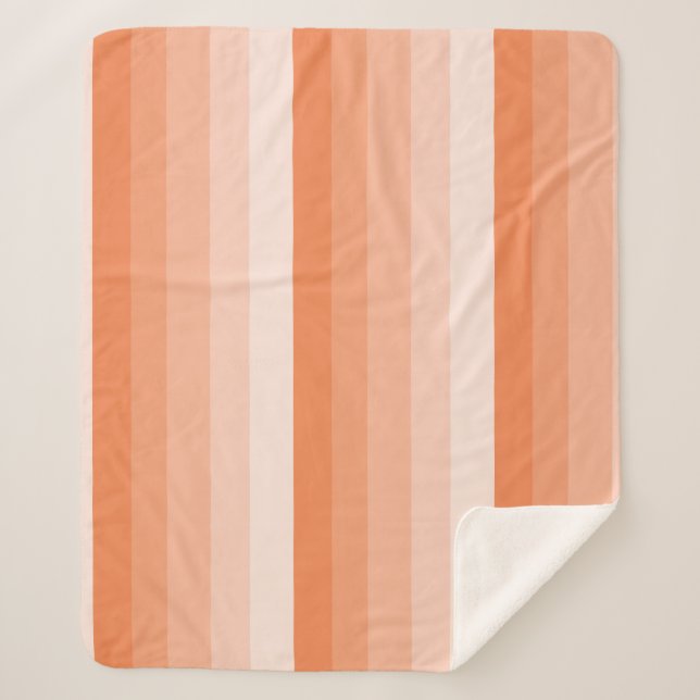 Orangefarbene Streifen Sherpadecke (Vorderseite)