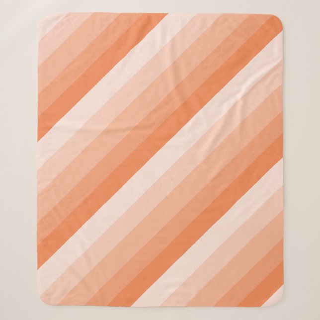 Orangefarbene Streifen Sherpadecke (Vorderseite)