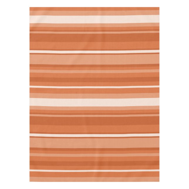 Orangefarbene Streifen Tischdecke (Vorderseite)
