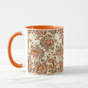 Orangefarbene Tasse
