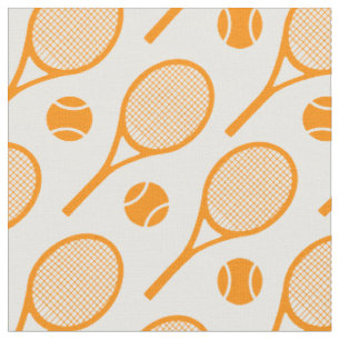 Orangefarbene Tennisschläger - Anpassen der Grö Stoff