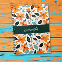 Orangefarbene und blaue Folien und Blume Personali