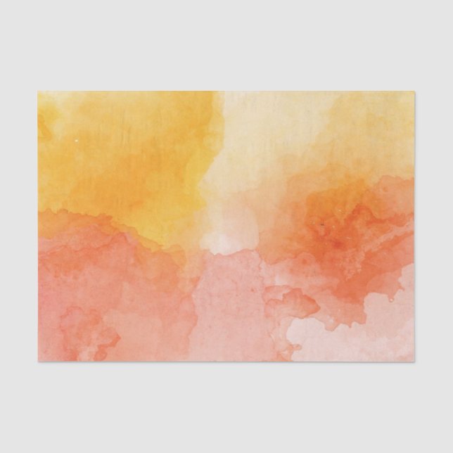 Orangefarbene und gelbe Farbe Kunst Seidenpapier (Vorderseite)