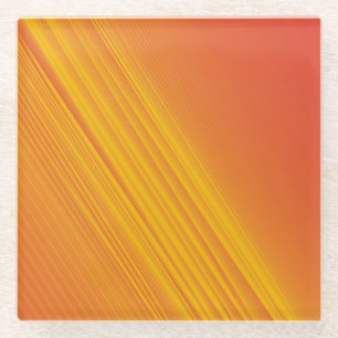 Orangefarbene und goldgelbe Gradientenkonstruktion Glasuntersetzer
