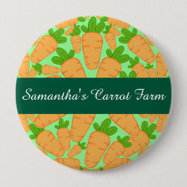 Orangefarbene und grüne Karotten Button