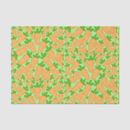 Orangefarbene und grüne Karotten Seidenpapier