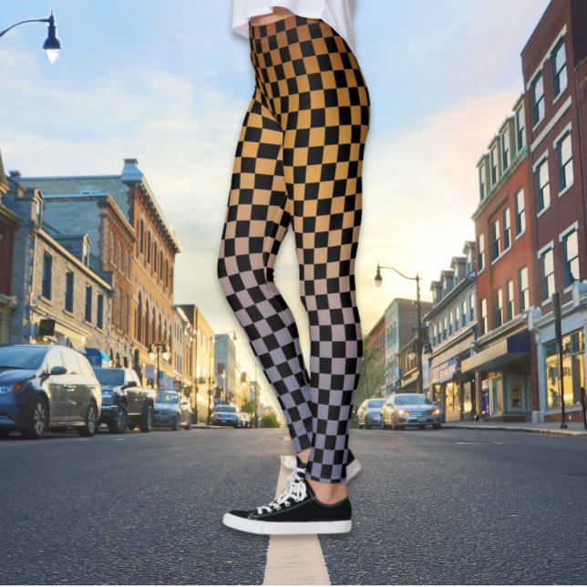 Orangefarbene und Lila Sunset-Leggings Leggings (Von Creator hochgeladen)