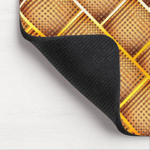 Orangefarbene und ockerfarbene Plätze mit abstrakt Mousepad