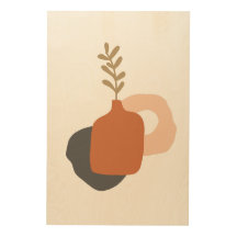 Orangefarbene und rosa Vase Delikatessen Art Desig