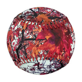 Orangefarbene und rote Blätter Baseball