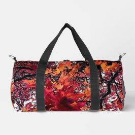 Orangefarbene und rote Blätter Duffle Bag