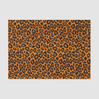 Orangefarbene und schwarze Leoparden Seidenpapier