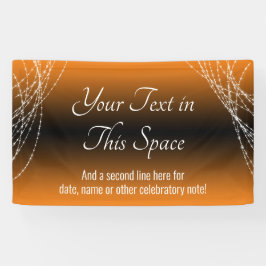 Orangefarbene und schwarze Ombre-Lichter hinzufüge Banner