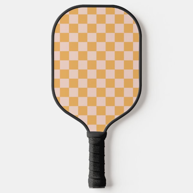 Orangefarbene und ungebleichte Seidenkarton Pickleball Schläger (Vorderseite)