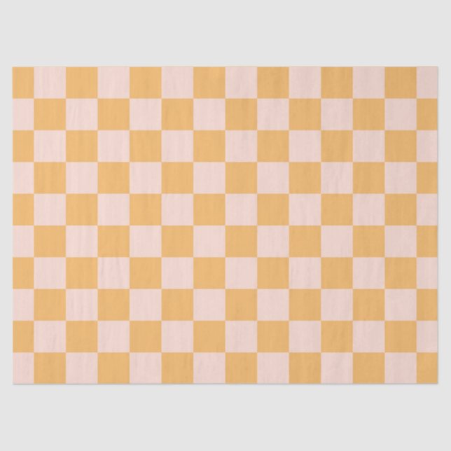 Orangefarbene und ungebleichte Seidenkarton Seidenpapier (Vorderseite)