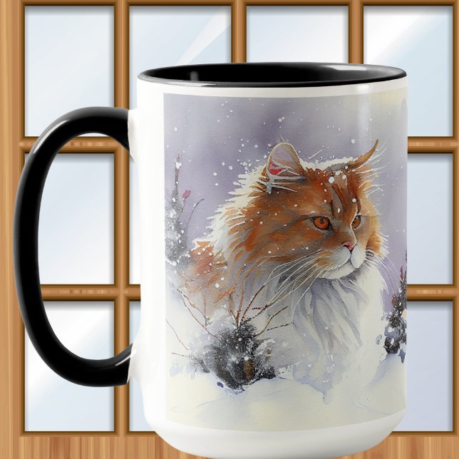 Orangefarbene und weiße Maine Coon Tabby Kaffee Ta Tasse (Von Creator hochgeladen)