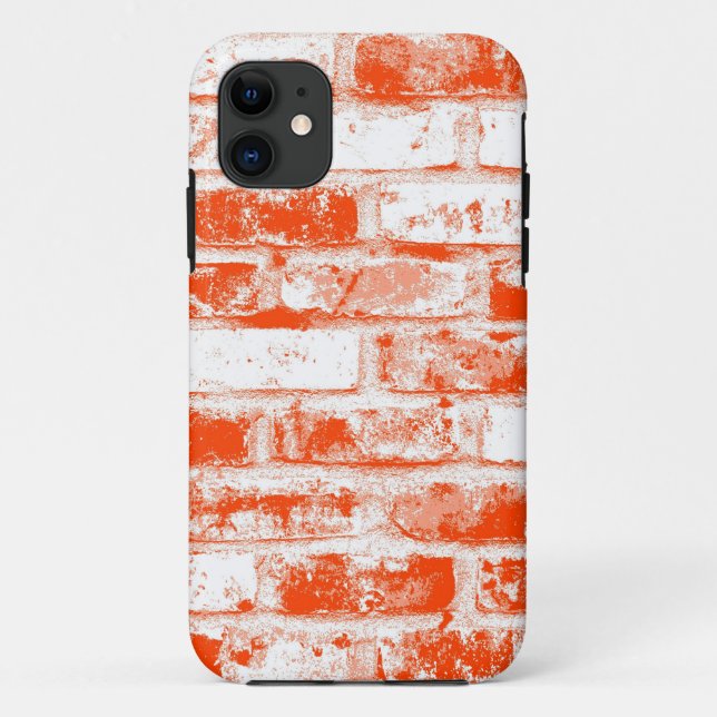 Orangefarbene und weiße Mauer Case-Mate iPhone Hülle (Rückseite)