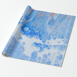 Orangefarbene und weiße Quallen im Wasser Geschenkpapier