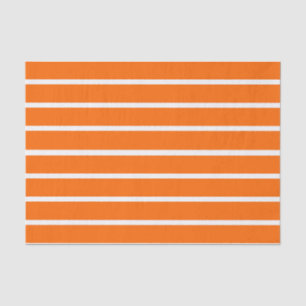 Orangefarbene und weiße Streifen Seidenpapier