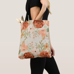 Orangefarbene Wasserfarben Tasche