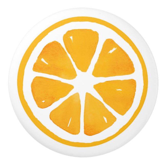 Orangefarbene Wasseroberfläche Keramikknauf (Vorderseite)