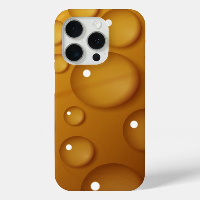Orangefarbene Wassertropfengewebe Case-Mate iPhone Hülle (Rückseite)
