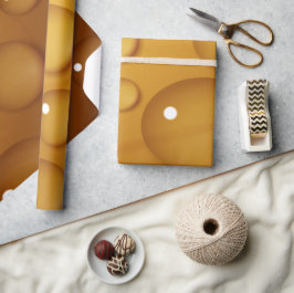 Orangefarbene Wassertropfengewebe Geschenkpapier