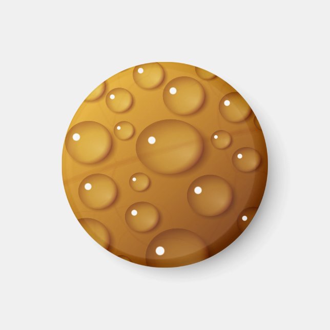 Orangefarbene Wassertropfengewebe Magnet (Vorne)