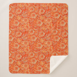Orangefarbene weiche Blume Sherpadecke