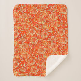 Orangefarbene weiche Blume Sherpadecke