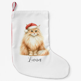 Orangefarbene Weihnachtsmannmütze Strumpf Kleiner Weihnachtsstrumpf