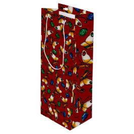 Orangefarbene weiße Schmetterlinge, Smaragd, Sapph Geschenktüte Für Weinflaschen