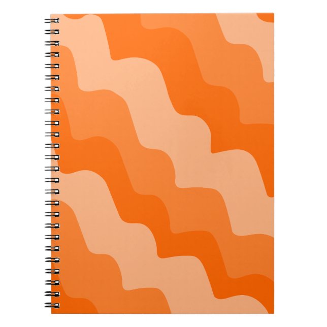 Orangefarbene Wellen Notizblock (Vorderseite)
