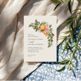 Orangefarbene Zitrusblüte Aquarellfarben botanisch