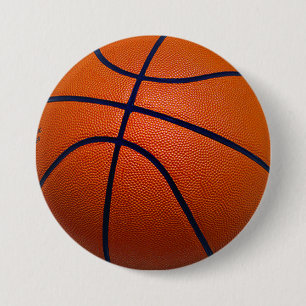 Orangefarbener Basketball Button