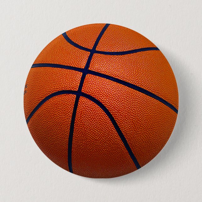 Orangefarbener Basketball Button (Vorderseite)