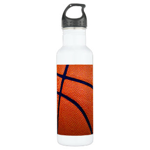 Orangefarbener Basketball Edelstahlflasche