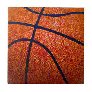Orangefarbener Basketball Fliese