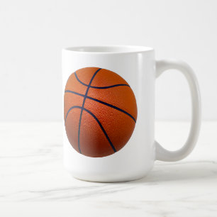 Orangefarbener Basketball Kaffeetasse