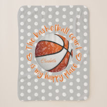 Orangefarbener Basketballplatz