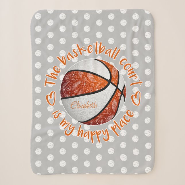 Orangefarbener Basketballplatz Sherpadecke (Vorderseite)