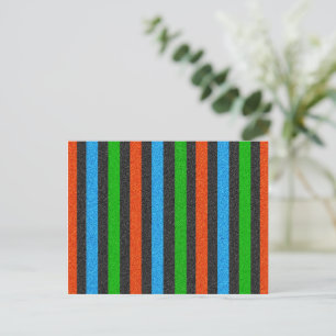 Orangefarbener, blauer, grüner, schwarzer Glitzer Postkarte